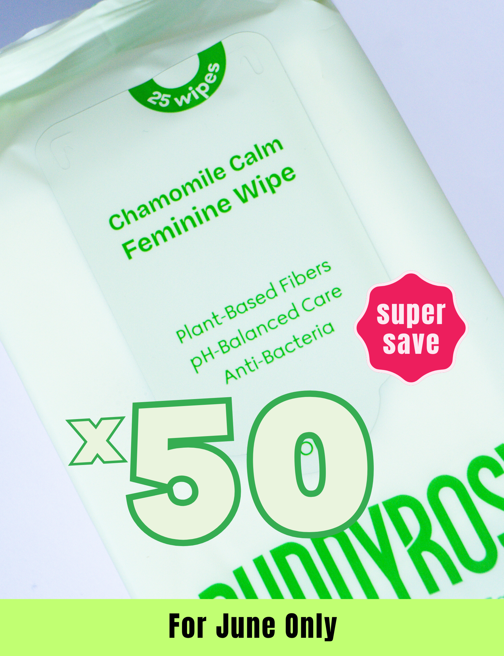 50 Chamomile Calm Wipe